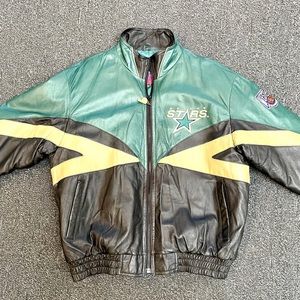 Vintage Dallas Stars Leather Jacket (XL)